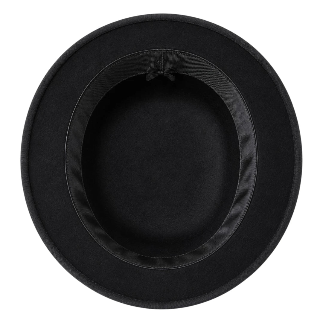 Downtown Hats Classic Black Wool Felt Bowler Hat